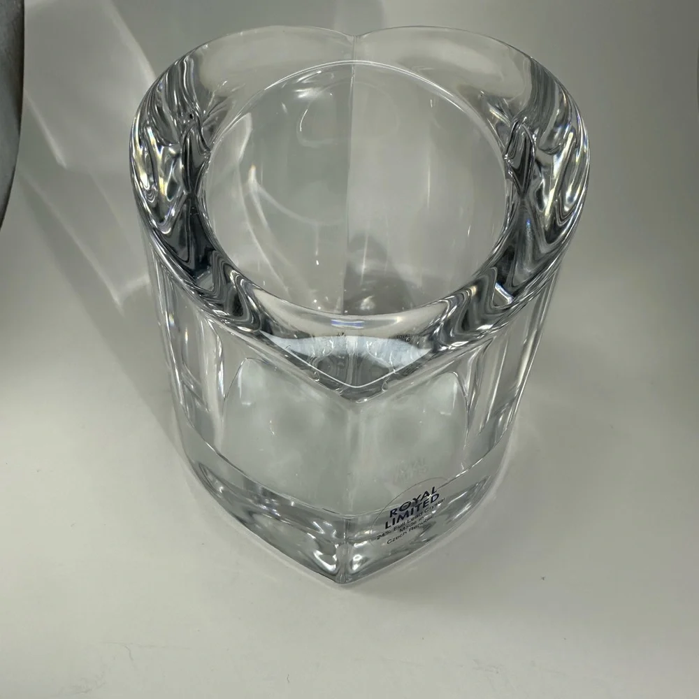 Royal‎ Limited Clear Heart Votive Candleholder 24% Full Lead Crystal
